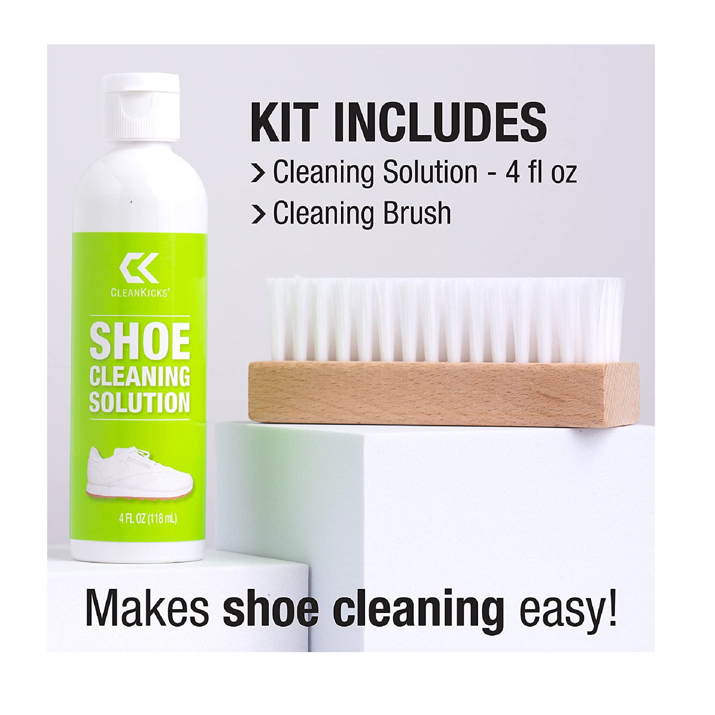 CleanKicks Shoe Cleaning Kit  Footwear Cleaner for Sneakers Boots 7.4 oz
