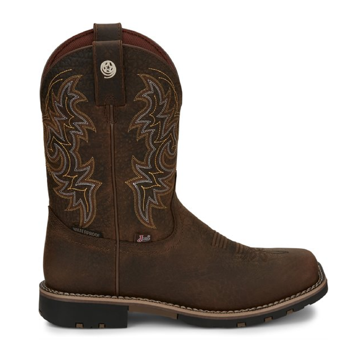 Justin Boots Fireman Style GR9050 Color Distressed Brown Guys And