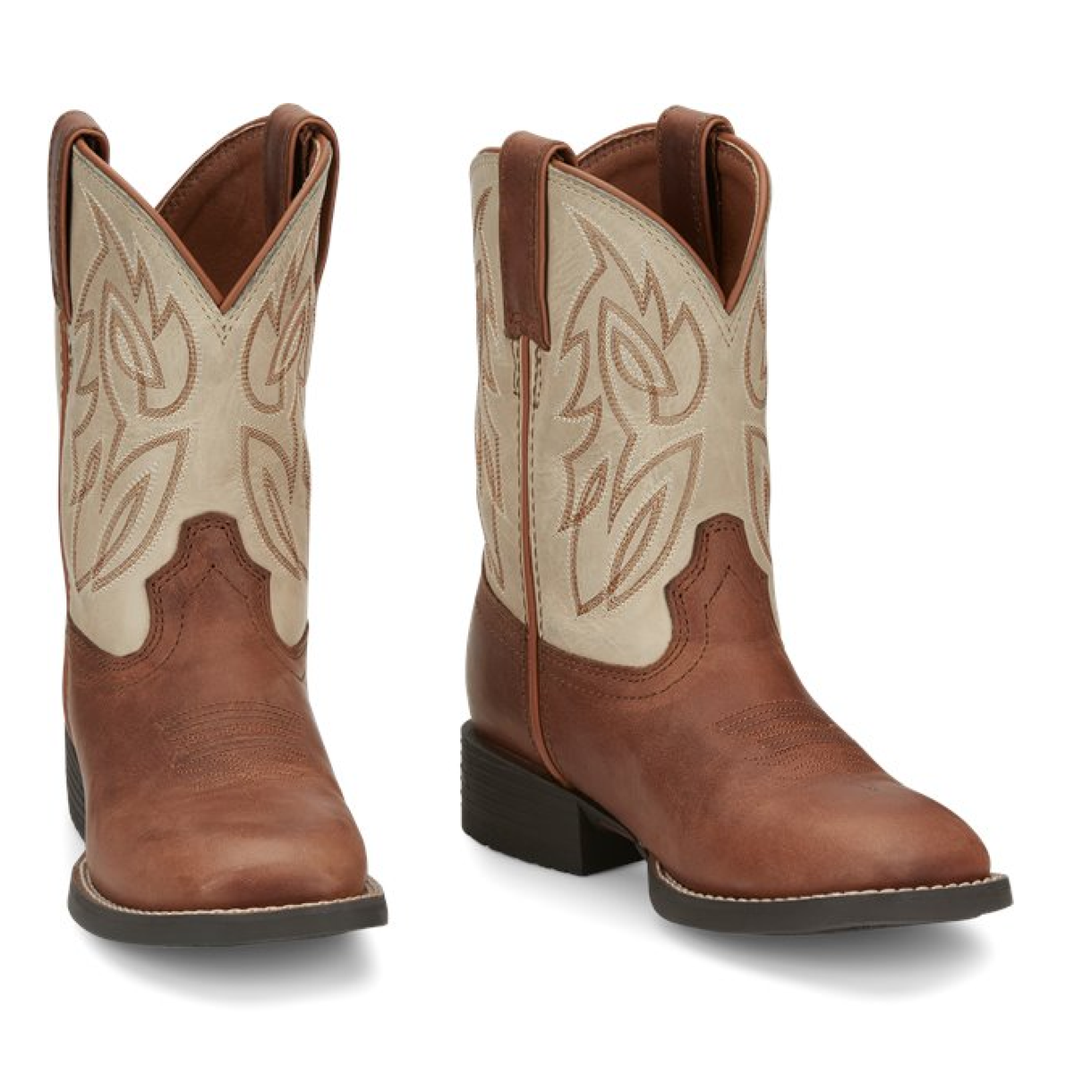 Justin Boots Kids Canter Junior Style JK 7511 Color Brown Guys And