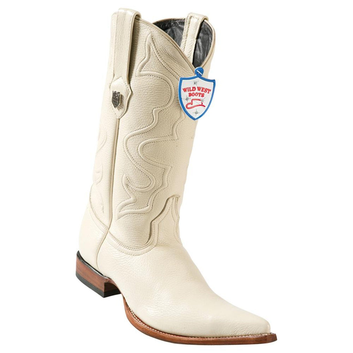 Men's Wild West Genuine Elk Leather 3x Toe Boots Handmade