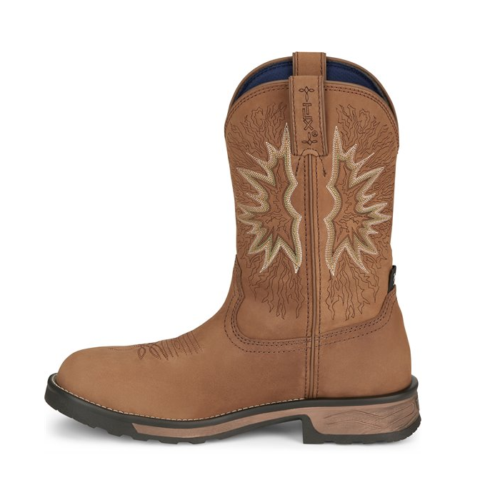 Tony Lama Mens Boots Boom Comp Toe #TW3413 Color Saddle