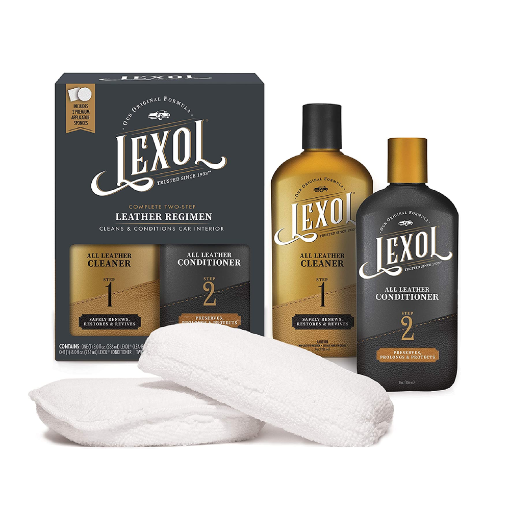 Lexol Leather Conditioner and Leather Cleaner Kit Use on Car Leather