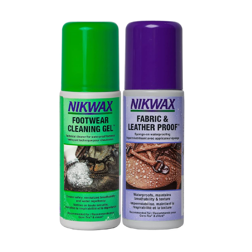 Nikwax Fabric & Leather Footwear Cleaning and Waterproofing DUO 8.4oz