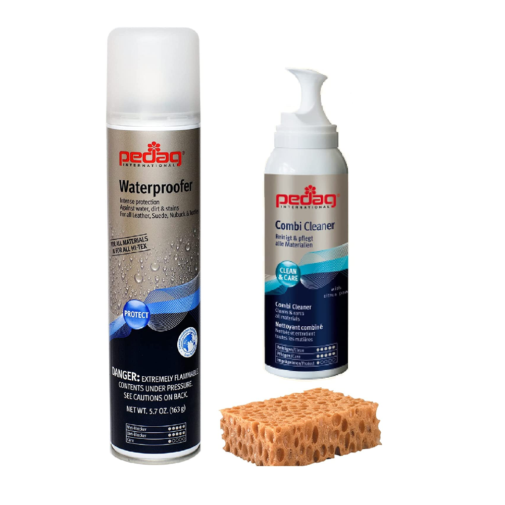 pedag Leather Suede Nubuck Textile Cleaner and Conditioner with Waterproofing Kit 250 ml 150 ml