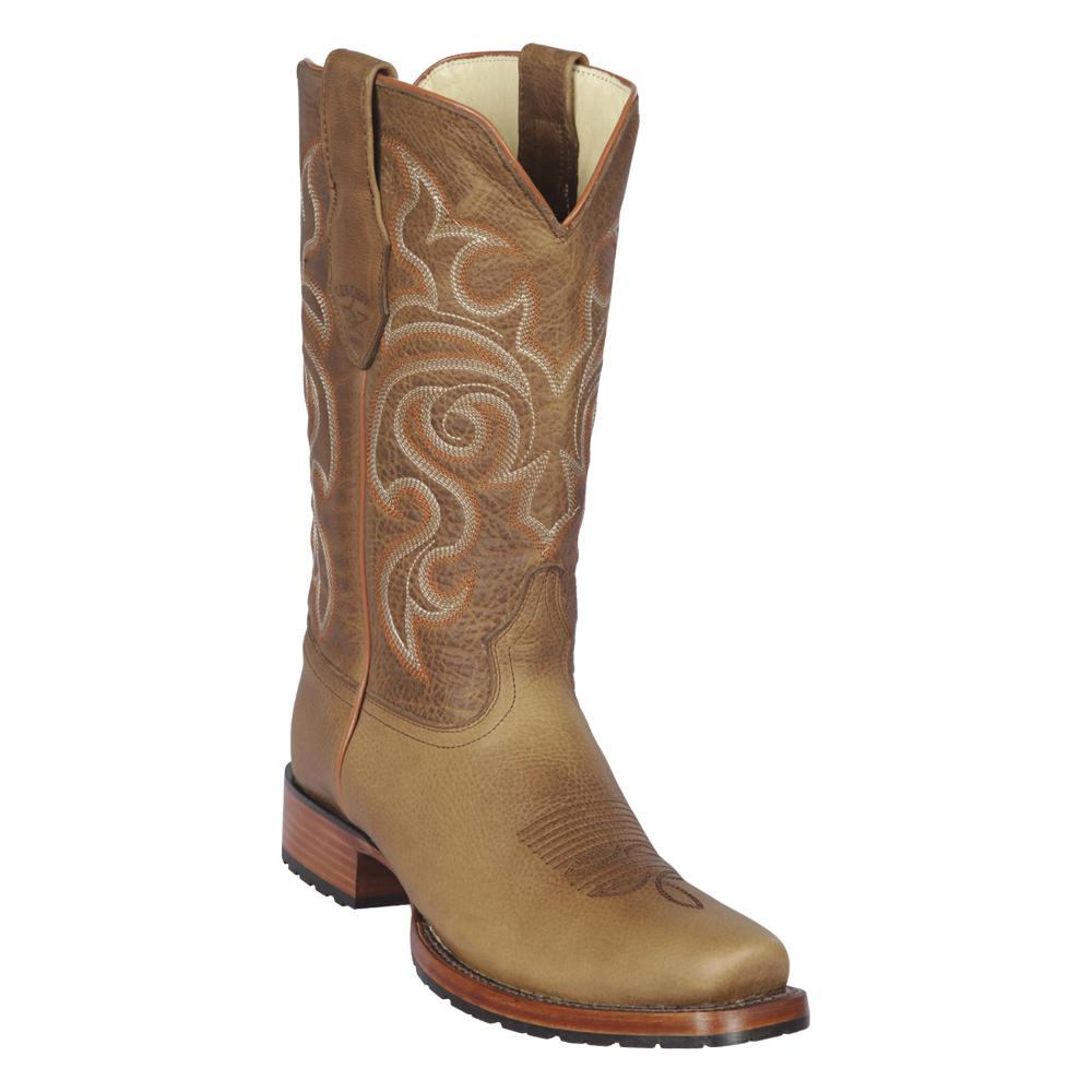 Los Altos Boots Mens #58T9951 7X Toe | Genuine Premium Rage Leather Boots | Color Honey