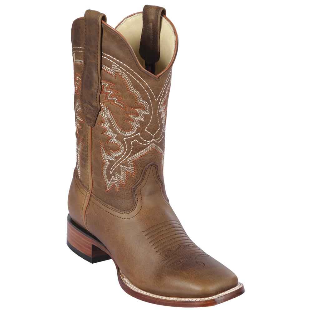 Los Altos Boots Mens #8229951 Wide Square Toe | Genuine Rage Leather Boots | Color Honey