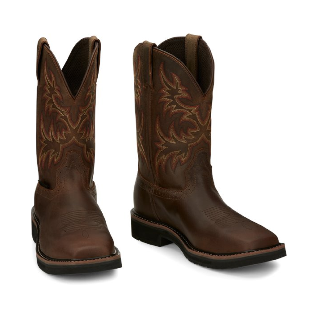 Justin Boots Men's Driller Stell Toe   | Style SE4690 Color Brown