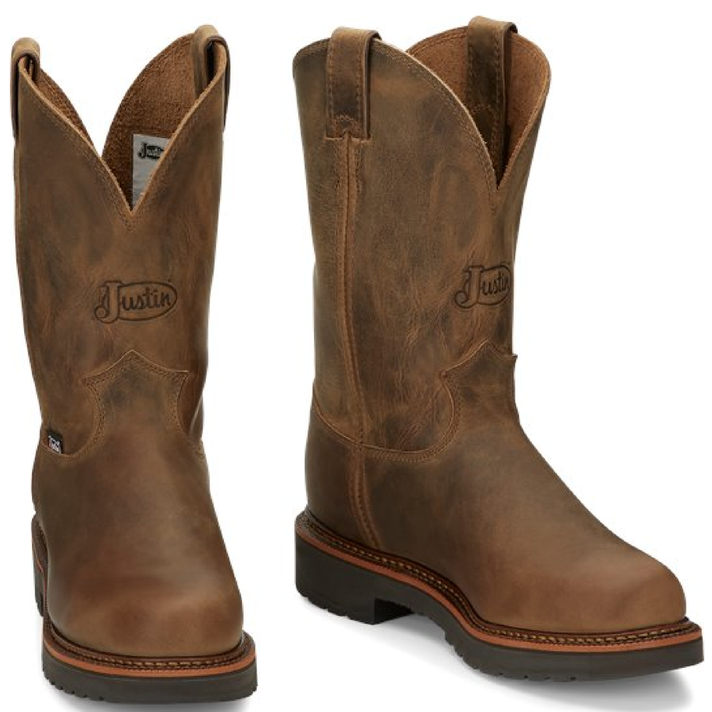 Justin Boots Mens Blue Pull On | Style 4440 Color Tan Gaucho