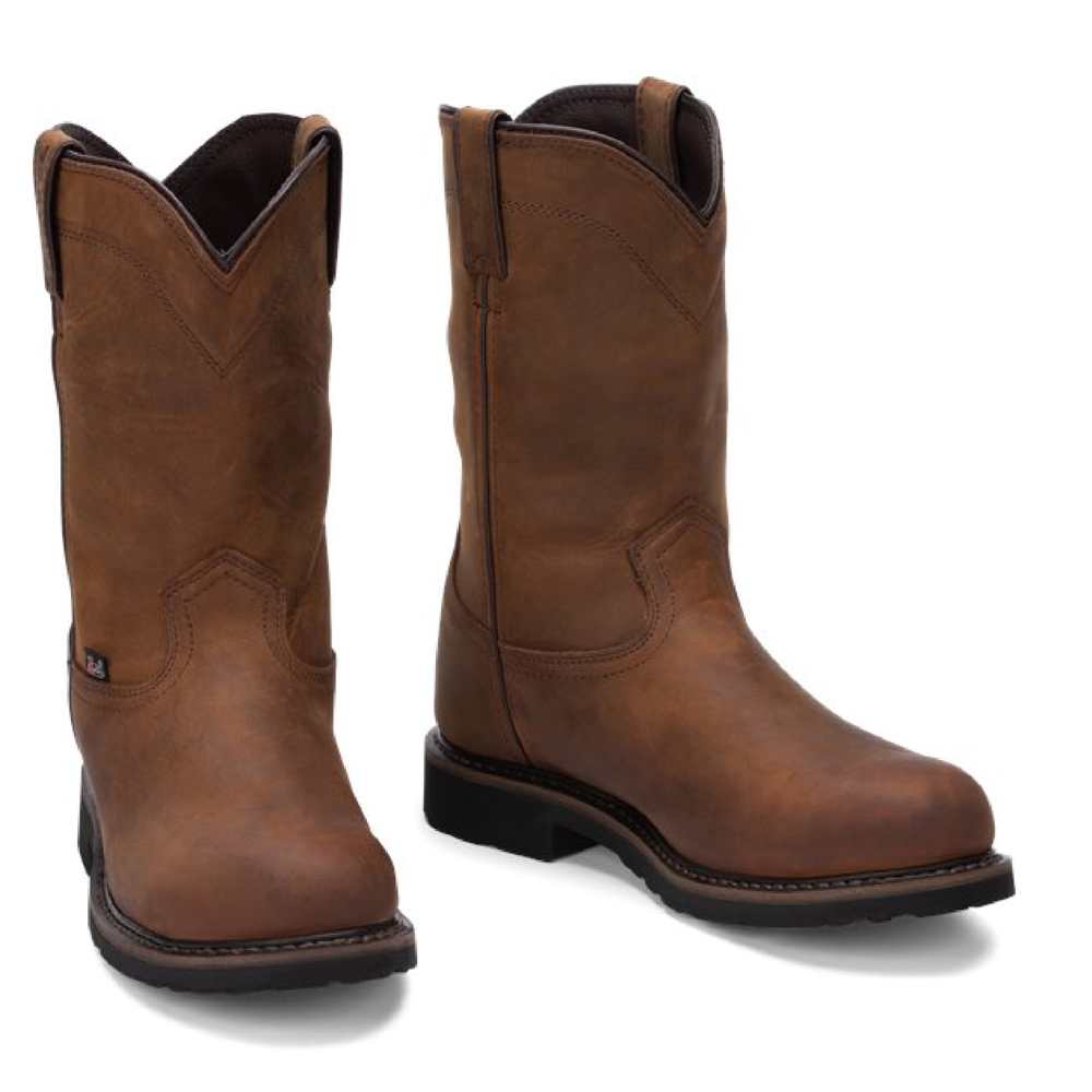 Justin Boots Mens Drywall Pull On | Style SE4961 Color Whiskey Brown