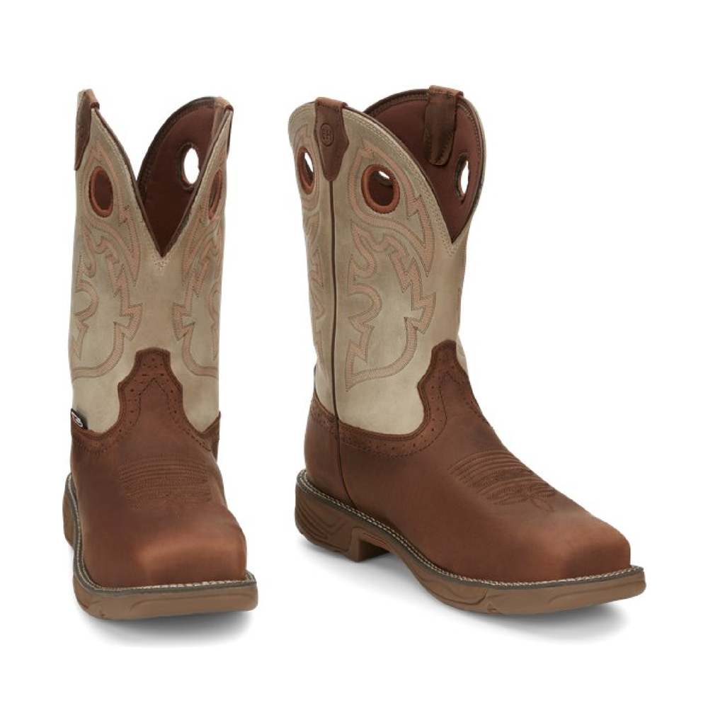 Justin Boots Rush Comp Toe | Style WK4338 Color Rust