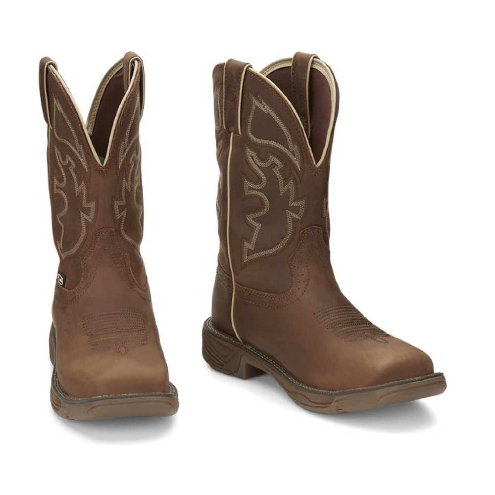 Justin Boots Rush Steel Toe | Style WK4331 Color Saddle Tan