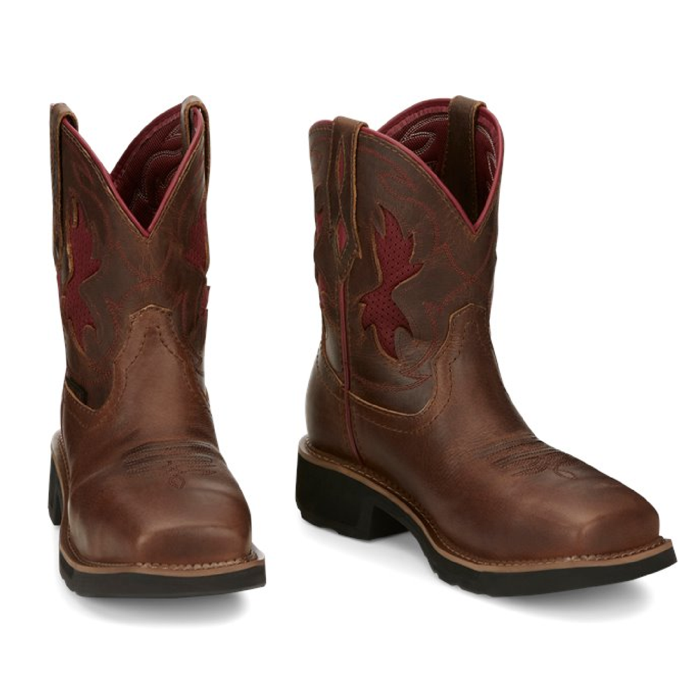 Justin Boots Womens Lathey Nano Comp Toe | Style GY9962 Color Brown