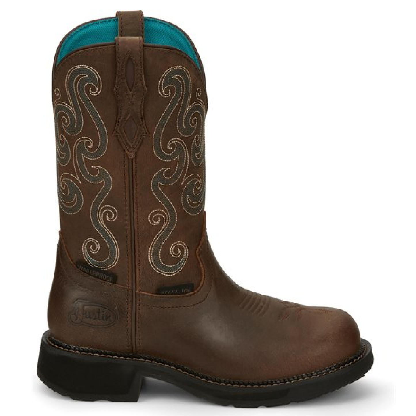 
                  
                    Justin Boots Womens Tasha Steel Toe | Style GY9991 Color Brown
                  
                