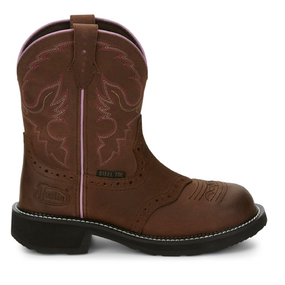 
                  
                    Justin Boots Womens Wanette Steel Toe | Style GY9980 Color Aged Bark
                  
                