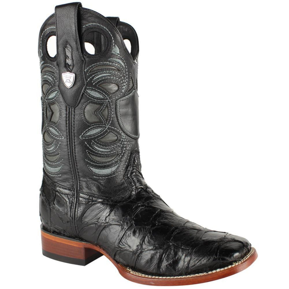 Wild West 28241005 Men's | Color Glossy Black | Men’s Wild West Pirarucu Fish Boots Handcrafted