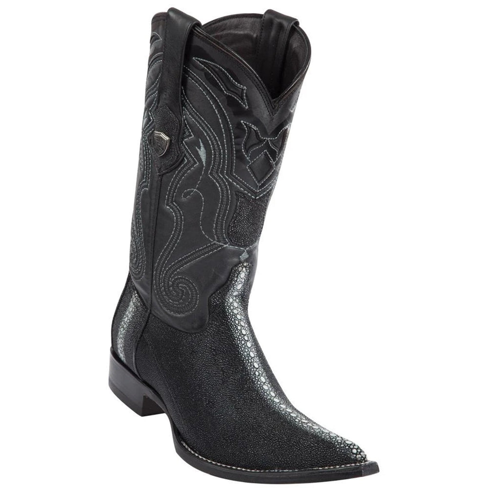 Wild West Boots #2951105 Men's | Color Black  | Men’s Wild West Stingray Boots 3X Toe Handcrafted