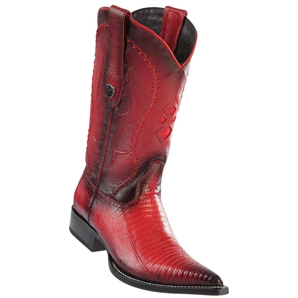 Wild West Boots #2953512 Men's | Color Faded Red | Men’s Wild West Lizard Boots 3X Toe Handcrafted