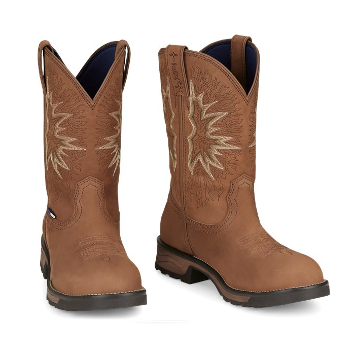 Tony Lama Mens Boots Boom Comp Toe #TW3413 Color Saddle