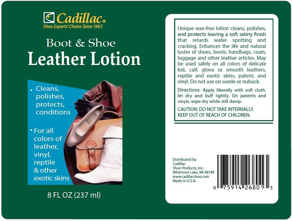 
                  
                    Cadillac Boot and Shoe Leather Conditioner and Cleaner Lotion
                  
                