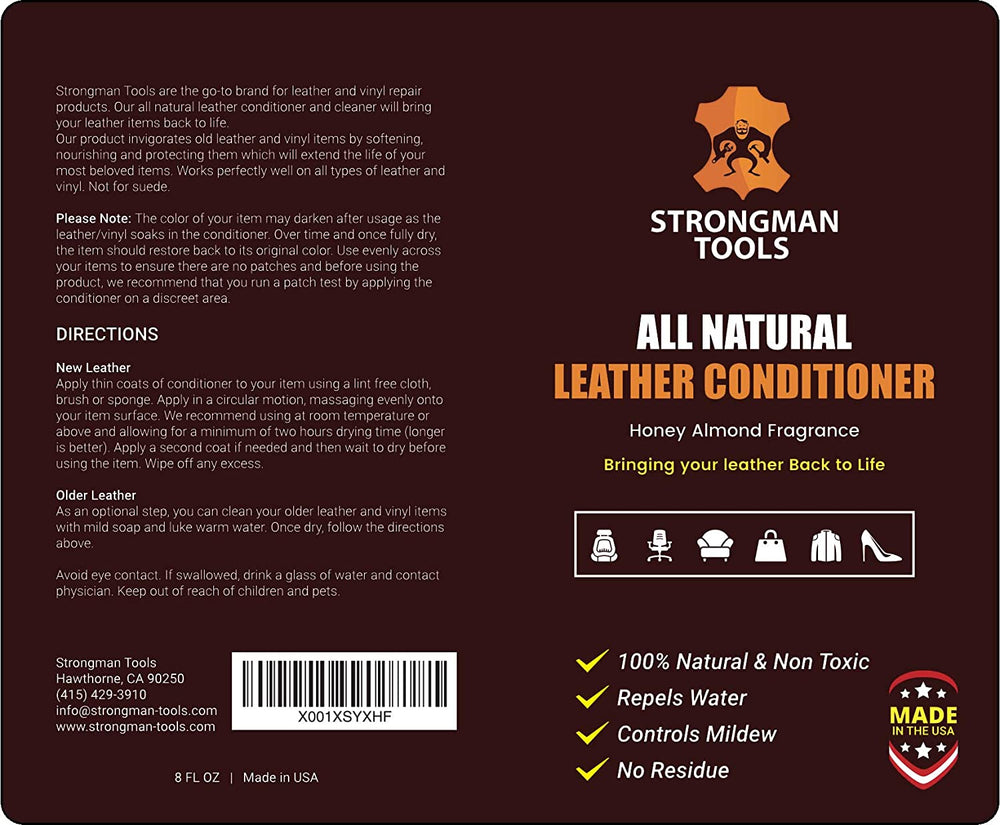 
                  
                    Strongman Tools | 100% All Natural 2in1 Leather Conditioner and Cleaner
                  
                