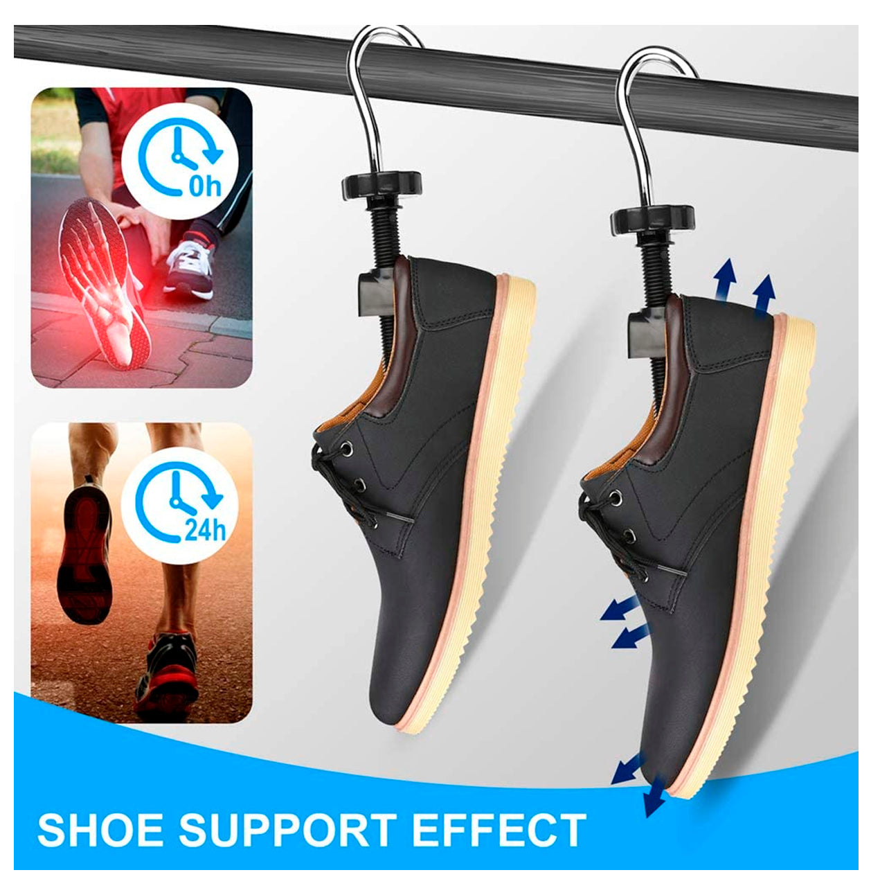 
                  
                    Shoe Stretcher Pair 4-way Shoe Expander Widener Shoe Tree Extender for Wide Feet Color Blue
                  
                