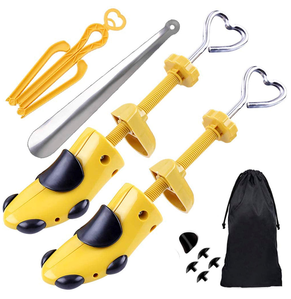 Shoe Stretcher Pair of 4-way Shoe Widener Expander Shoe Tree Shape for Wide Feet (Color Yellow)